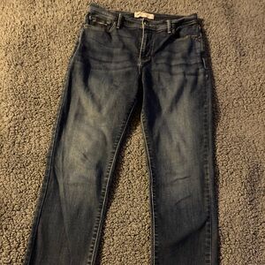 Stylish Dark Blue Women's Straight Leg Jeans